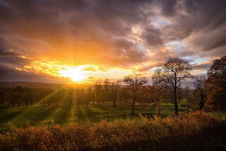 Sunset from Haigh Hall